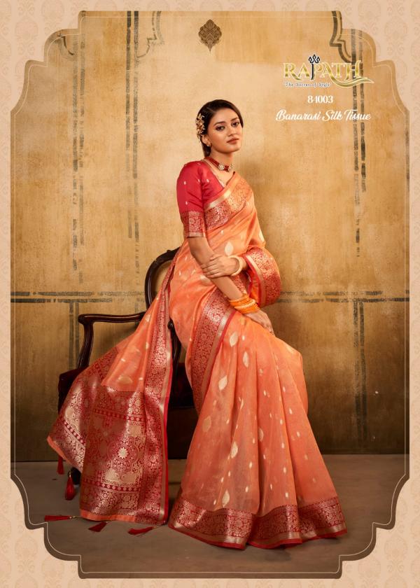 Rajpath Petals Banarasi Silk Traditional Tissue Saree Collection